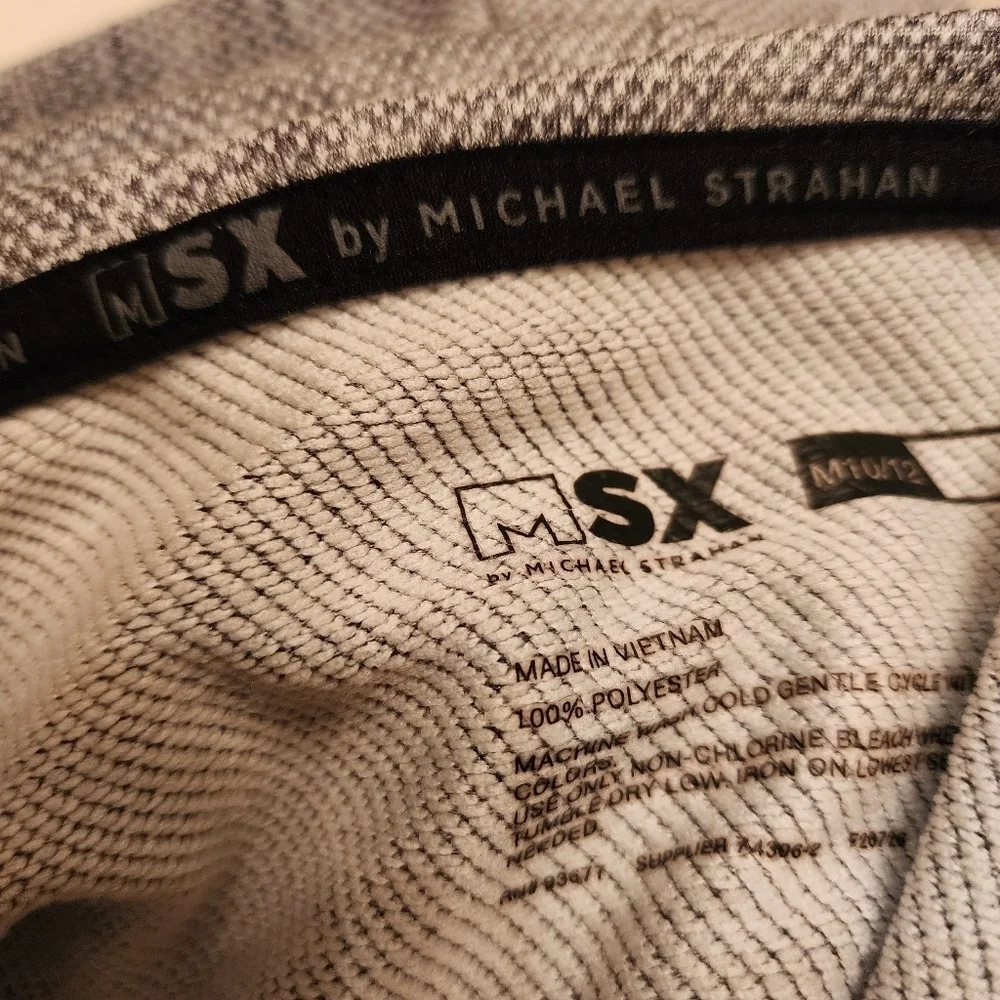 Michael Strahan MSX Boys gray short sleeve hooded shirt Size M 10/12